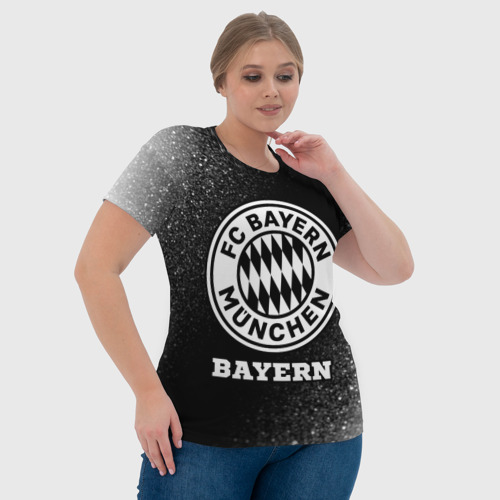 Женская футболка 3D Bayern sport на темном фоне, цвет 3D печать - фото 6