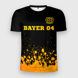 Мужская футболка 3D Slim Bayer 04 - gold gradient посередине