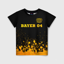 Детская футболка 3D Bayer 04 - gold gradient посередине