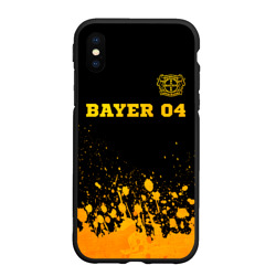 Чехол для iPhone XS Max матовый Bayer 04 - gold gradient посередине