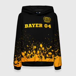 Женская толстовка 3D Bayer 04 - gold gradient посередине