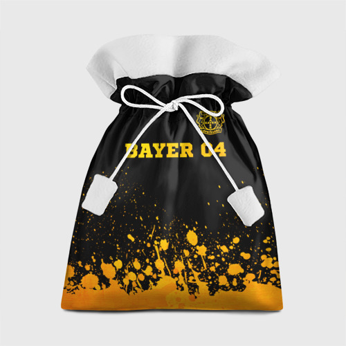 Подарочный 3D мешок Bayer 04 - gold gradient посередине