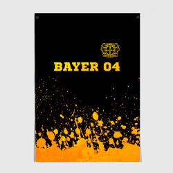 Постер Bayer 04 - gold gradient посередине