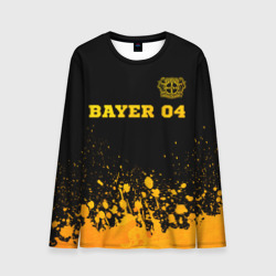 Мужской лонгслив 3D Bayer 04 - gold gradient посередине