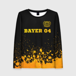 Женский лонгслив 3D Bayer 04 - gold gradient посередине