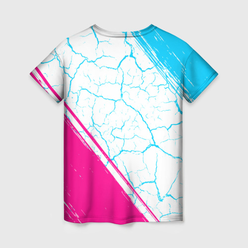 Женская футболка 3D Lazio neon gradient style вертикально, цвет 3D печать - фото 2