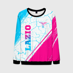 Мужской свитшот 3D Lazio neon gradient style вертикально