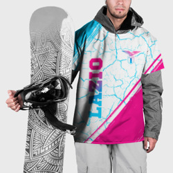 Накидка на куртку 3D Lazio neon gradient style вертикально