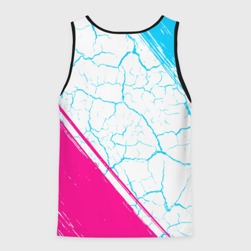 Мужская майка 3D Lazio neon gradient style вертикально, цвет 3D печать - фото 2