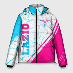 Мужская зимняя куртка 3D Lazio neon gradient style вертикально