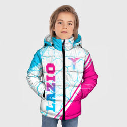 Зимняя куртка для мальчиков 3D Lazio neon gradient style вертикально - фото 2