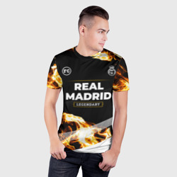 Мужская футболка 3D Slim Real Madrid legendary sport fire - фото 2