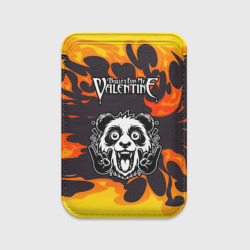 Картхолдер Magsafe магнитный Bullet For My Valentine рок панда и огонь