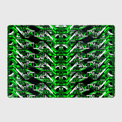 Магнитный плакат 3Х2 Зелёно-белая техно броня