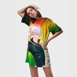 Платье-футболка 3D Гинтоки Саката из Гинтамы - фото 2