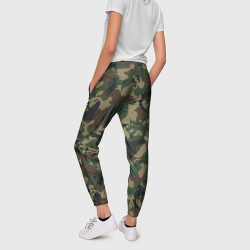 Женские брюки 3D Классический лесной камуфляж, цвет 3D печать - фото 4