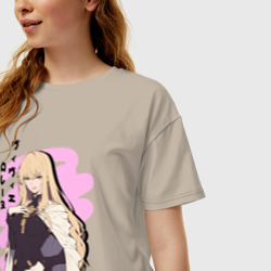 Женская футболка хлопок Oversize Лоррейн - Нежелательный Бессмертный искатель - фото 2