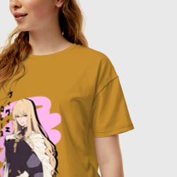Женская футболка хлопок Oversize Лоррейн - Нежелательный Бессмертный искатель - фото 2