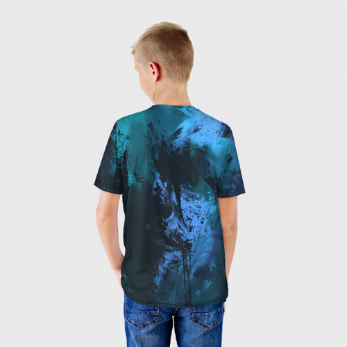 Детская футболка 3D с принтом Нежеланно бессмертный авантюрист - упырь, вид сзади #2
