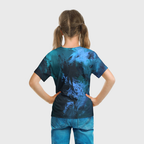 Детская футболка 3D с принтом Нежеланно бессмертный авантюрист - упырь, вид сзади #2