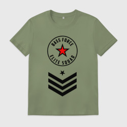 Мужская футболка хлопок Сила басов - элитный отряд 