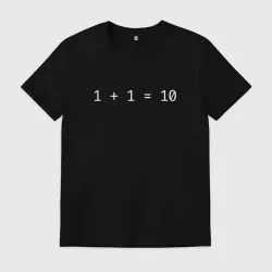 Мужская футболка хлопок Binary -  it юмор 