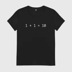 Женская футболка хлопок Binary -  it юмор 