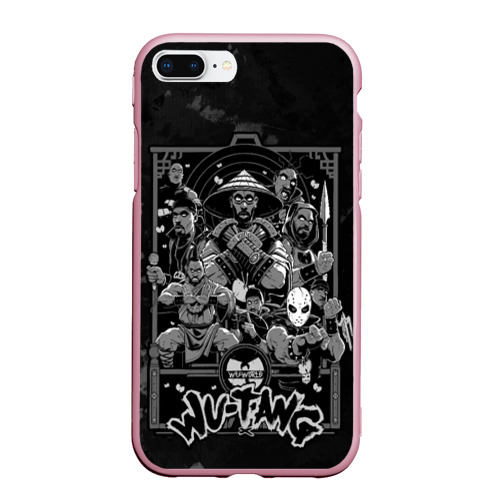 Чехол для iPhone 7Plus/8 Plus матовый Wu tang monks, цвет розовый