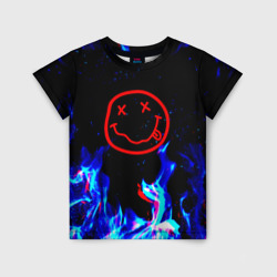Детская футболка 3D Nirvana flame 