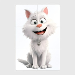 Магнитный плакат 2Х3 Мультяшная белая кошка