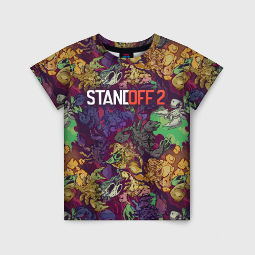 Детская футболка с принтом Pattern — Standoff 2, вид спереди №1