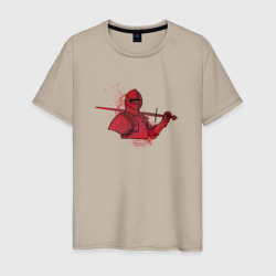 Knight with sword – Мужская футболка хлопок с принтом купить со скидкой в -20%