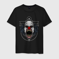 Страшный клоун с клыками – Мужская футболка хлопок с принтом купить со скидкой в -20%
