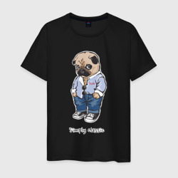 Мопс - просто классика – Мужская футболка хлопок с принтом купить со скидкой в -20%