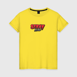 Stray Kids funs – Женская футболка хлопок с принтом купить со скидкой в -20%