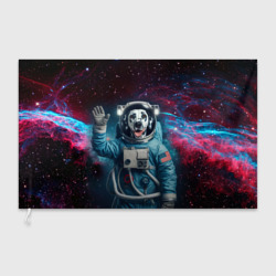 Флаг 3D Далматинец бравый космонавт - нейросеть