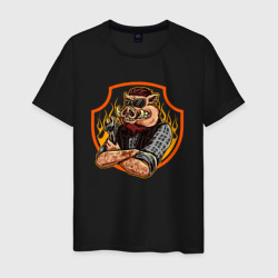 Кабан механик – Мужская футболка хлопок с принтом купить со скидкой в -20%
