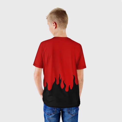 Детская футболка 3D NBA огонь спорт текстура, цвет 3D печать - фото 4
