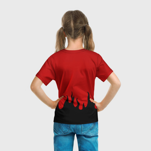 Детская футболка 3D NBA огонь спорт текстура, цвет 3D печать - фото 6