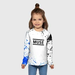 Детский лонгслив 3D MUSE рок стиль краски - фото 2