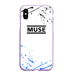 Чехол для iPhone XS Max матовый MUSE рок стиль краски