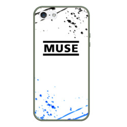Чехол для iPhone 5/5S матовый MUSE рок стиль краски