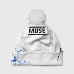 Шапка 3D c помпоном MUSE рок стиль краски