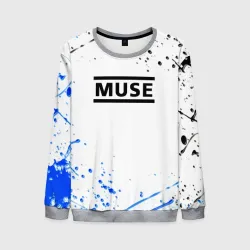 Мужской свитшот 3D MUSE рок стиль краски