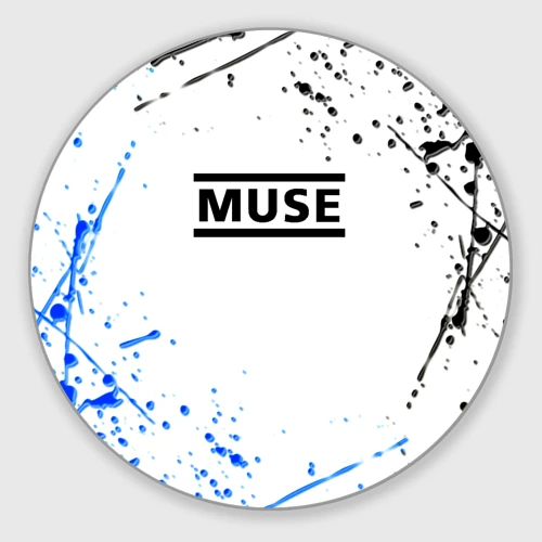 Круглый коврик для мышки MUSE рок стиль краски