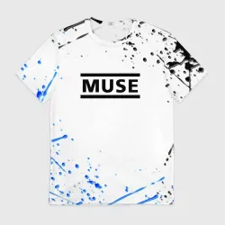 Мужская футболка 3D MUSE рок стиль краски