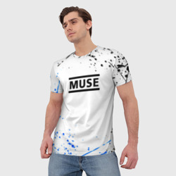 Мужская футболка 3D MUSE рок стиль краски - фото 2