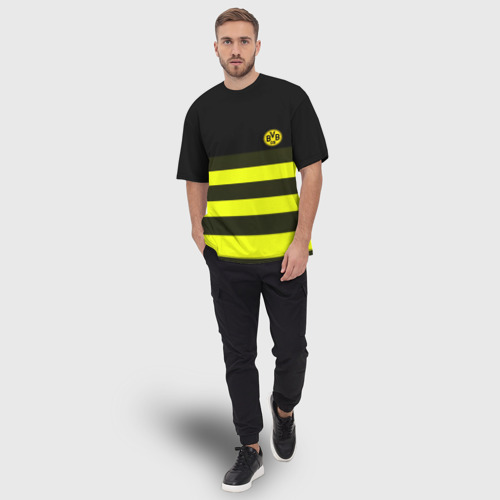 Мужская футболка oversize 3D Borussia fc sport line, цвет 3D печать - фото 5