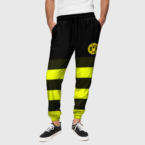 Мужские брюки 3D Borussia fc sport line, цвет 3D печать - фото 4