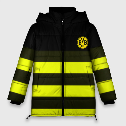 Женская зимняя куртка Oversize Borussia fc sport line, цвет черный